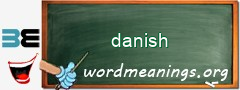 WordMeaning blackboard for danish